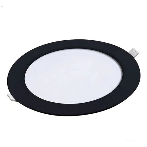 Xled 18W 4000K black Ugradni okrugli LED panel,1980Lm,&amp;amp;#966;221*29mm, otvor rupe:195mm,Ra80,IP20 crni Slike