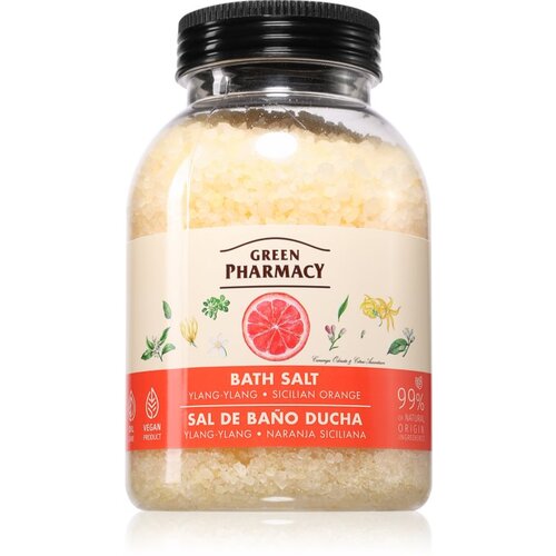 Green Pharmacy Ylang-ylang & Sicilian Orange Bath Salt relaksacijska sol za kopel 1000 g Cene