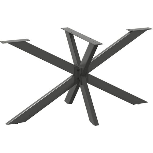 VidaXL Noge jedilne mize pajkove oblike antracitne 150x78x(72-73) cm jeklo Slike