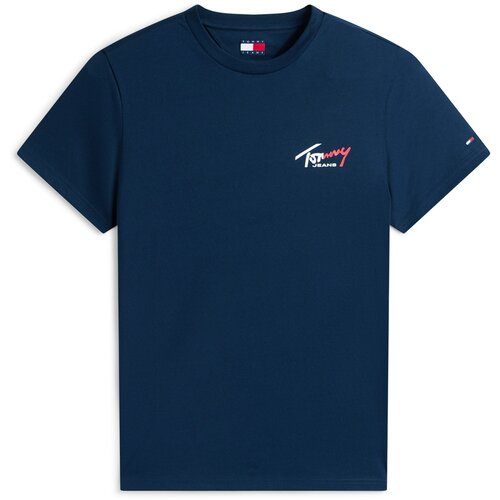 Tommy Jeans Majica mornarska / rdeča / bela Slike