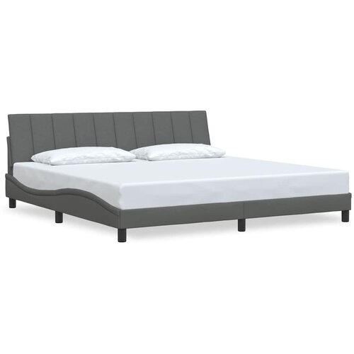  Okvir za krevet bez madraca Hanko tamnosivi 200x200 cm od tkanine Slike