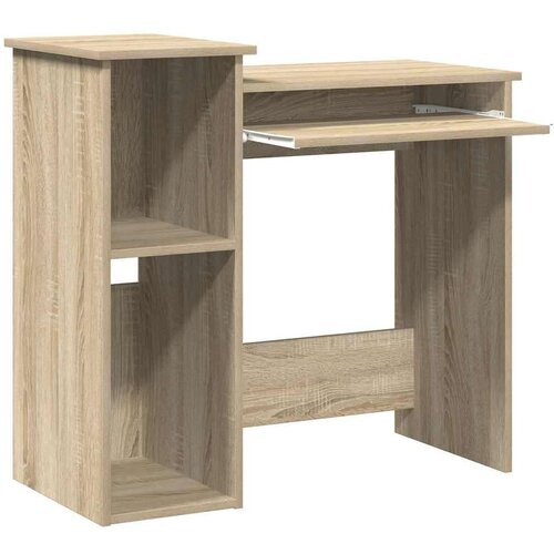 VidaXL Radni stol s policama boja hrasta sonome 84x40x78 cm drveni Slike
