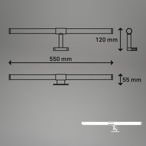 BRILONER LED kupatilsko osvetljenje za ogledalo SALA LED/8W/230V 4000K IP44 Slike