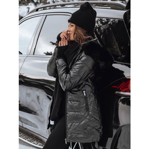 DStreet SHINE women's quilted winter jacket black z Slike