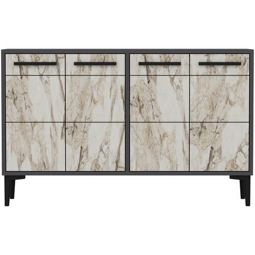 Hanah home TV polica Stria Anthracite Marble Cene