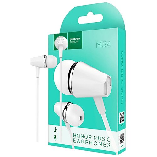 Hoco Slusalice HOCO. M34 sa mikrofonom 3.5mm bele Slike