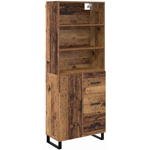 vidaXL Visok predalnik Star les 69,5 x 34 x 180 cm Konstruiran les, (5000108538) Cene