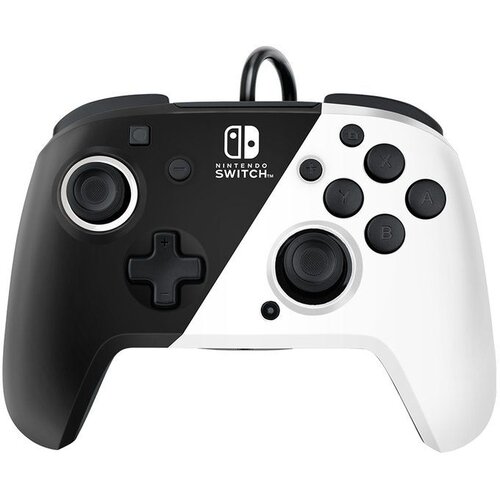 NINTENDO SWITCH faceoff deluxe controller + audio - black &amp; white Cene