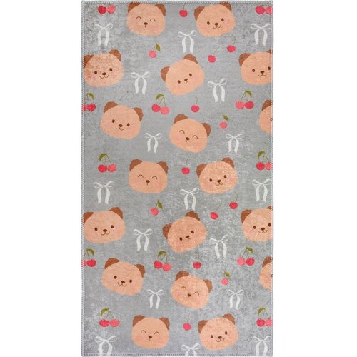 Vitaus Sivi/smeđi periv dječji tepih 80x150 cm Cute Teddies – Cijene