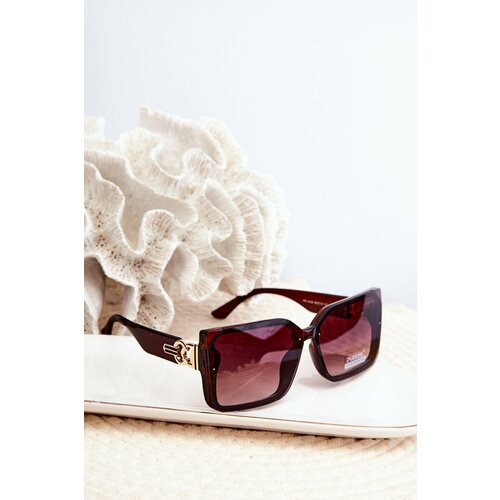 Kesi Women's UV400 Square Sunglasses - Brown Slike