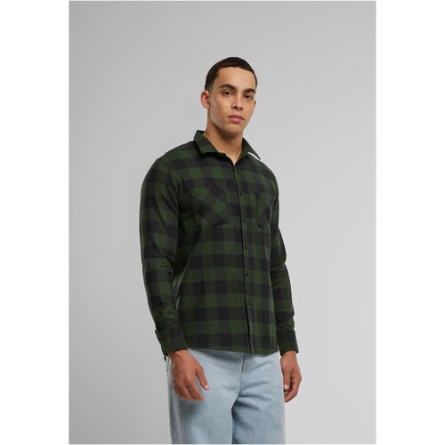 Urban Classics Checked Flanell Shirt blk/forest Cene
