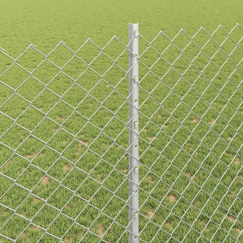  Ograda od lančanih veza s postom 10 x 1,4 m Srebrna Mreža Slike