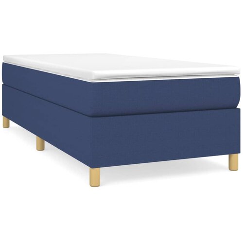 VidaXL Box spring posteljni okvir moder 90x190 cm blago, (20737092) Slike