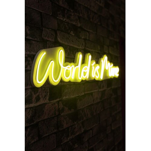 Wallity Dekorativna plastična LED rasveta World is Mine Yellow Slike