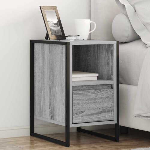  Noćni ormarić s ladicama 2 pcs Siva Sonoma 39,5 x 30 x 50 cm Slike
