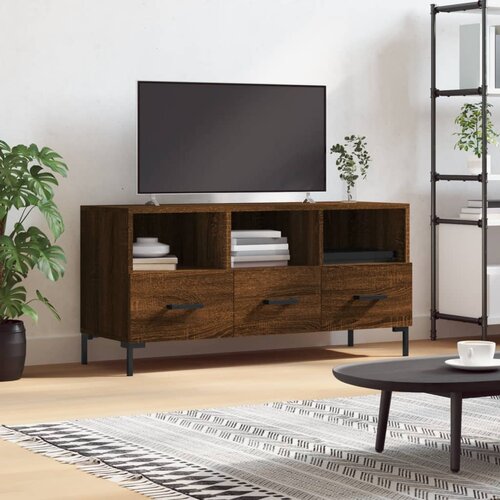 VidaXL TV ormarić boja dimljenog hrasta 102x36x50 cm konstruirano drvo Slike