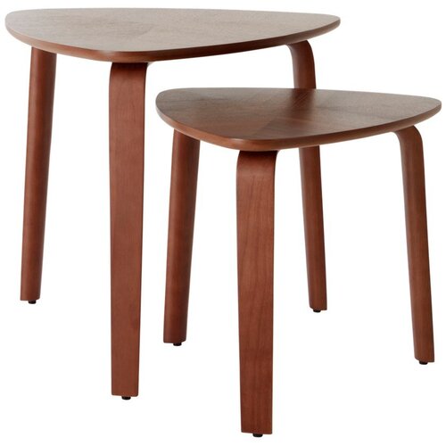 Jotex Stranske mizice v kompletu 2 ks v orehovem dekorju 55x56 cm Tulua &ndash; Cene