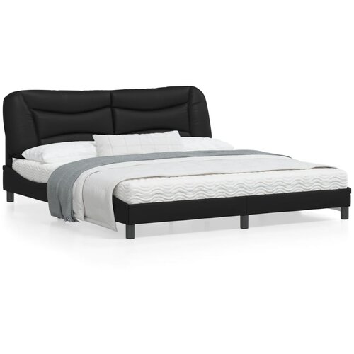 vidaXL Okvir kreveta s LED svjetlima crni 180 x 200 cm od umjetne kože Cijene