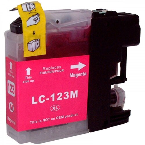 Brother kompatibilna LC123M Magenta, rdeča kartu&amp;scaron;a, 10ml Slike