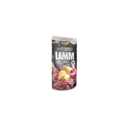 Belcando Vlažna hrana za pse u kesici bez žitarica, kompletan obrok, Finest Selection, jagnjetina sa krompirom i brusnicama, 125g Slike