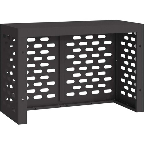 VidaXL Crna Metal 90 x 40 x 60 cm Pokrov za klima uređaj Pravokutni Slike