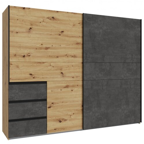  Garderobni ormar WINN 2 W2QS52331 (hrast/tamno siva) Cijene