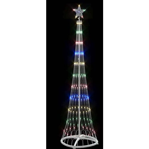 VidaXL LED božićno drvce &amp;Scaron;areni 138.5 x 138.5 x 399 cm Metal Slike