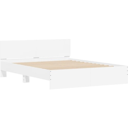  Okvir za krevet s uzglavljem bijeli 140 x 190 cm Slike
