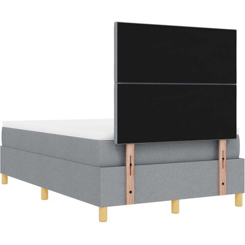  Krevet s boxspringom s madracem i klupom Svjetlosiva 120x190 cm Tkanina Slike