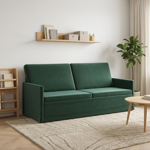 SOFA za 3 osobe Tamnozelena 190 x 81 x 82 cm Baršun Cene