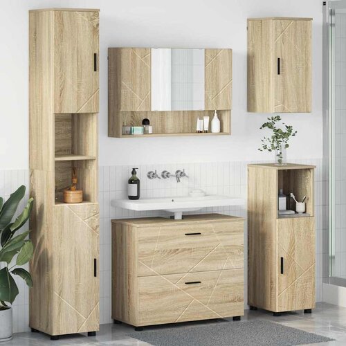 vidaXL set namještaja za kupaonicu 5 pcs sonoma hrast 30 x 35 x 192 cm Cijene