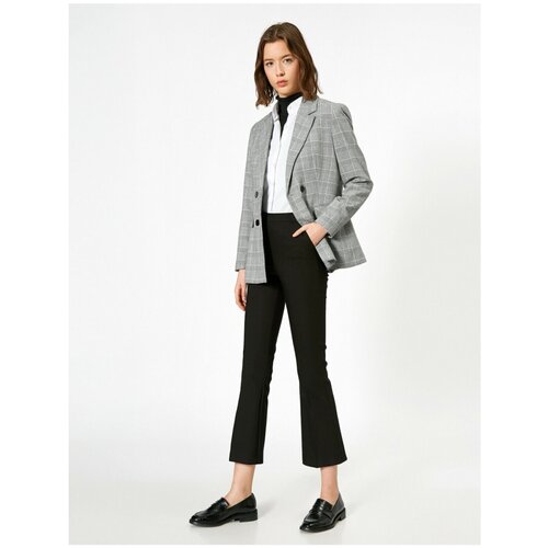 Koton Women&amp;#039;s Black Short Leg Basic Trousers Slike