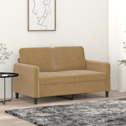  The Living Store Kavč dvosed rjav 120 cm žamet - Dvosed, (21495128) Cene