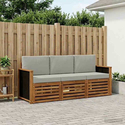  Setovi sofa s jastukom 3 pcs Čvrsto drvo akacije Cene
