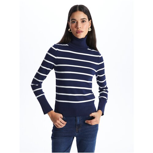 LC Waikiki Turtleneck Striped Long Sleeve Women's Knitwear Sweater Slike