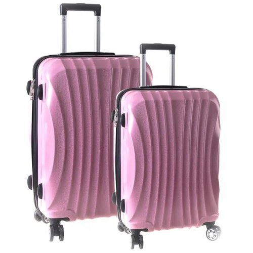 LAS vegas, kofer, set 2 komada, abs, gliter roze ( 100091 ) Cene