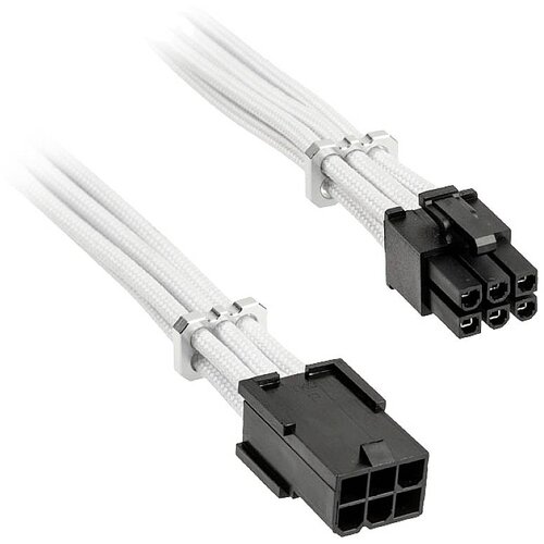 Bitfenix Alchemy 6-pinski PCIe podaljšek\, 45 cm\, s tulcem - bel tok priključni kabel 0.45 m bela, (20434439) Cene