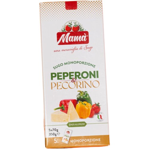 Mamà Sugo Monoporzione Peperoni & Pecorino - enoporcijska omaka - 350 g Cene