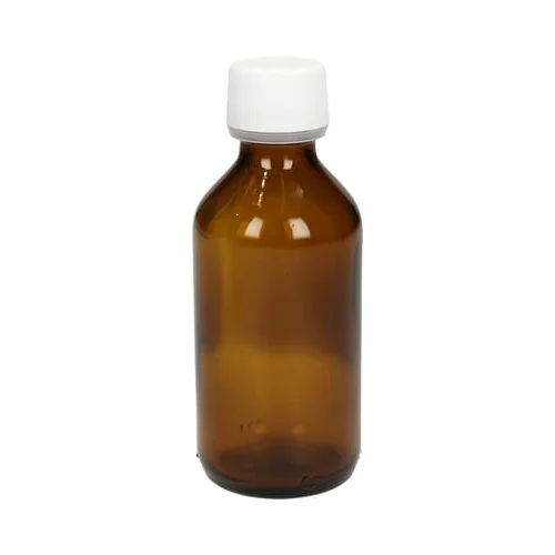 La Saponaria rjava steklena flaška z belim pokrovom