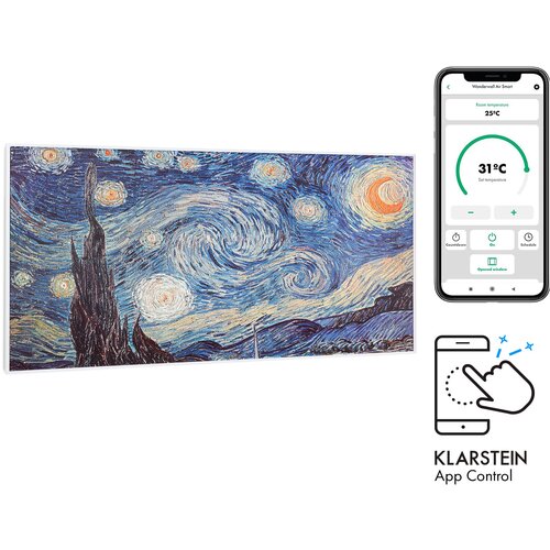 Klarstein Wonderwall Air Art Smart, infracrveni grijač, 120 x 60 cm, 700 W, aplikacija, zvijezde Cijene