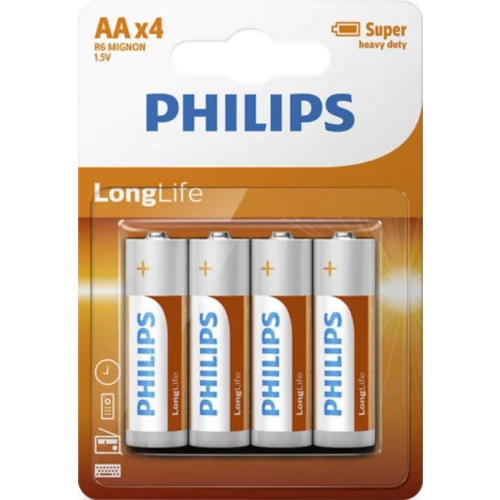 Philips Baterija LongLife AA-R06, 4 kosi