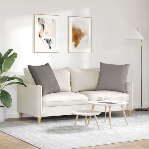 VidaXL jastučići za sofu 2 pcs sivo-smeđa 60 x 60 cm tkanina Slike