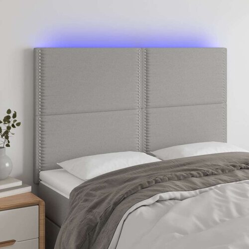  Uzglavlje svjetlosivo 144x5x118/128 cm od tkanine Cijene