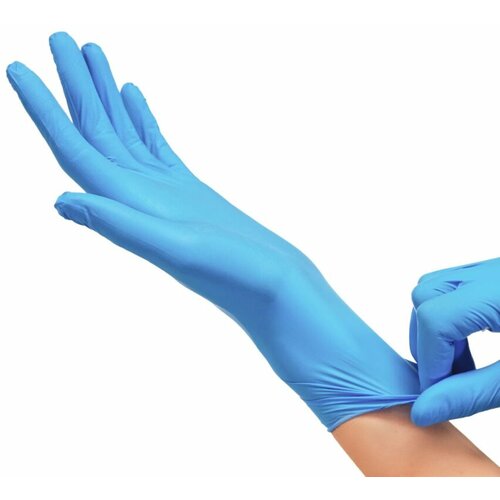 Nitril rukavice bez pudera XL 100/1 plave Slike