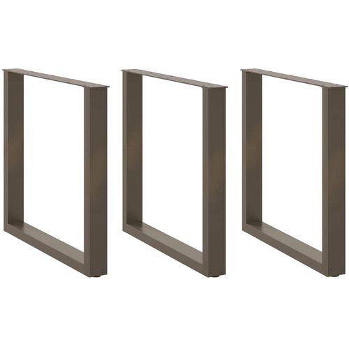 vidaXL Noge za blagovaonski stol U-oblik 3 kom Prirodni čelik 90 x (72-73) cm Čelik Cijene