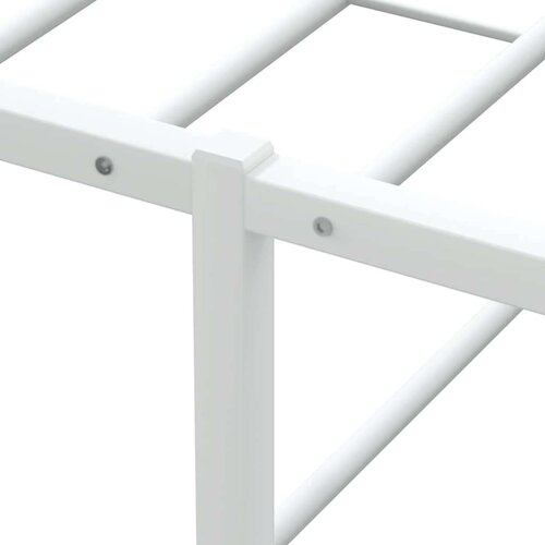 VidaXL Okvir kreveta bez madraca Bijeli 160x200 cm Metalni Slike