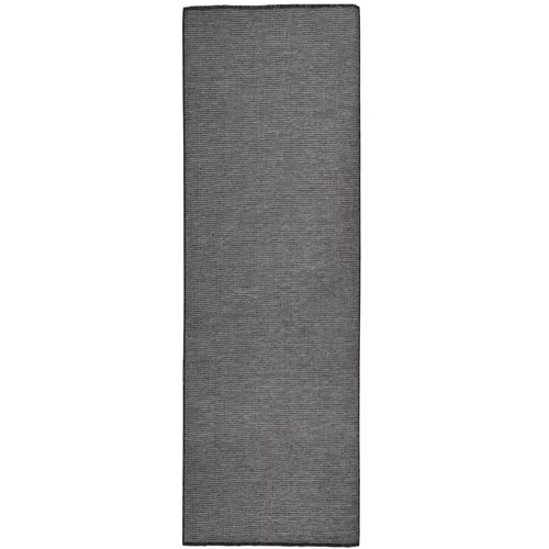vidaXL Vanjski tepih ravnog tkanja 80 x 250 cm sivi