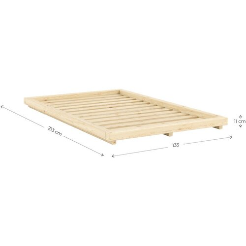 Karup postelja iz masivnega bora brez vzglavja z letvenim dnom 120x200 cm v naravni barvi dock &amp;ndash; Slike