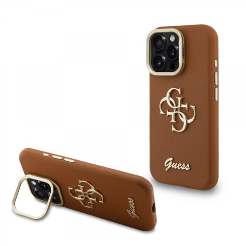 Guess Cam Stand GUHCP15XPCS4GSW ovitek za iPhone 15 Pro Max s stojalom - rjav Cene