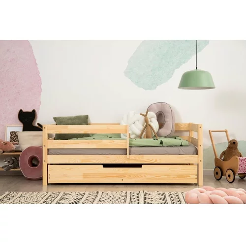 Adeko Dječji krevet od masivnog bora s prostorom za odlaganje 180x190 cm u prirodnoj boji Mila CPD –